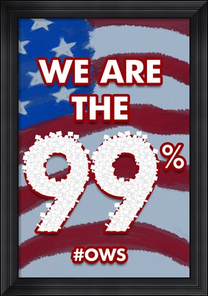 Framed We are the Ninety Nine Print