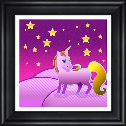 Framed Stary Sky Unicorn Print