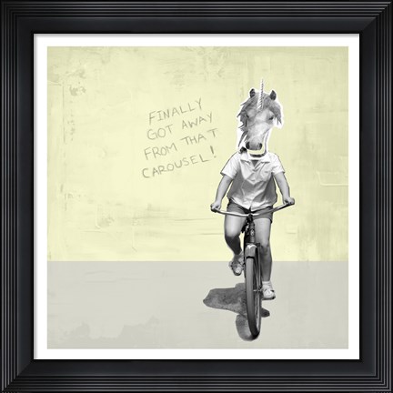 Framed Carousel Unicorn Print
