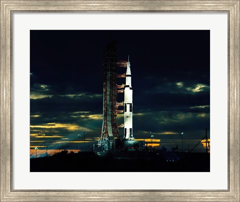 Framed Apollo 17 the Last Moon Shot Print