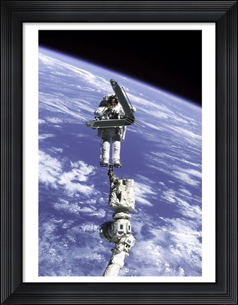 Framed Astronaut Repairing Module Print