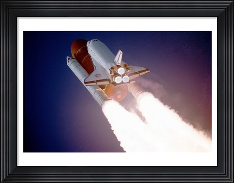 Framed Atlantis Taking Off on STS-27 Print