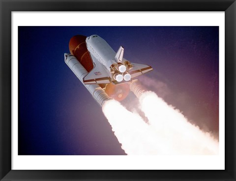 Framed Atlantis Taking Off on STS-27 Print