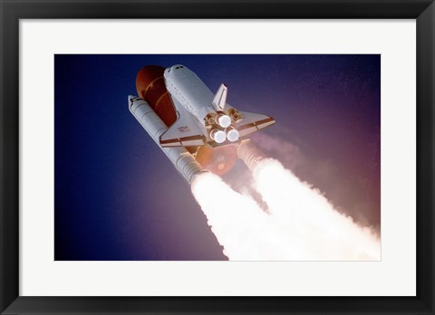 Framed Atlantis Taking Off on STS-27 Print