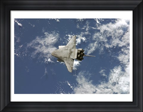 Framed Atlantis Underside STS117 Print
