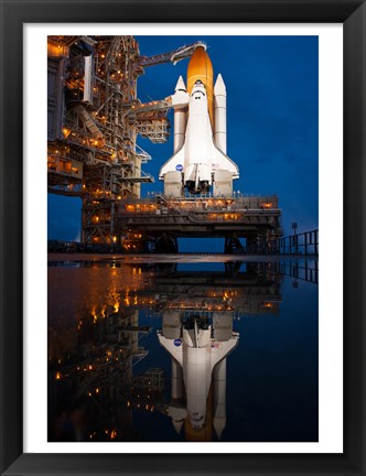 Framed Atlantis STS-135 Rainwater Reflection on Pad Print