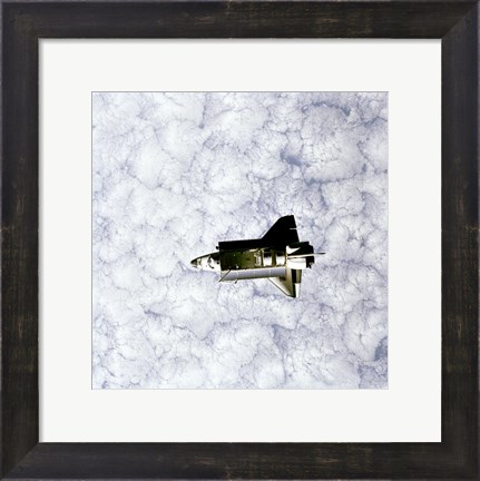 Framed Challenger as seen from Space Print