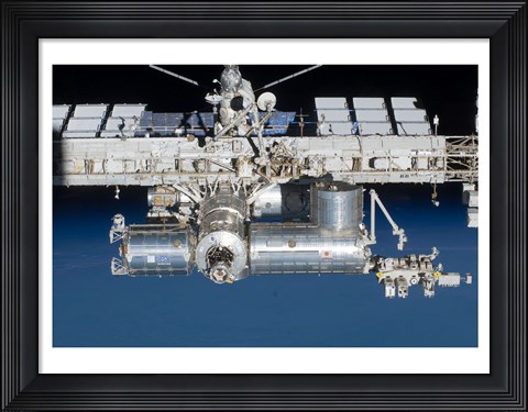 Framed Close-up view of a section of the International Space Station Print