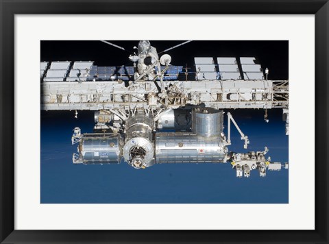 Framed Close-up view of a section of the International Space Station Print