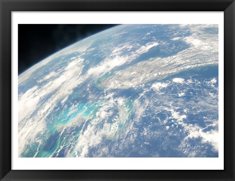 Framed Florida from space taken by Atlantis Print