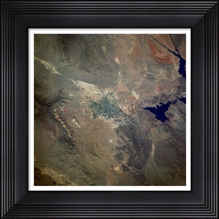Framed Las Vegas from space as taken by shuttle atlantis Print