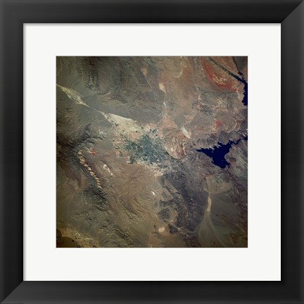 Framed Las Vegas from space as taken by shuttle atlantis Print