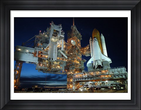 Framed Main Launch Pad at Night Print
