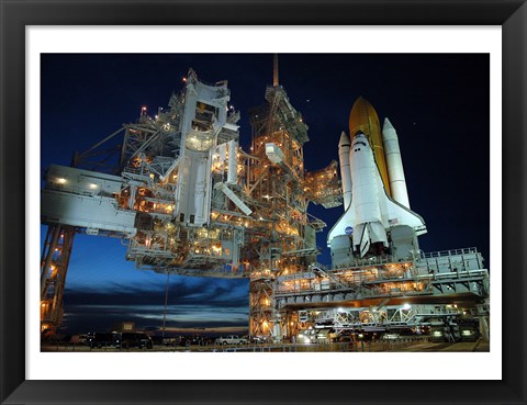 Framed Main Launch Pad at Night Print