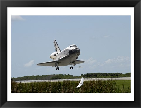 Framed NASA Space Shuttle Atlantis Landing Print