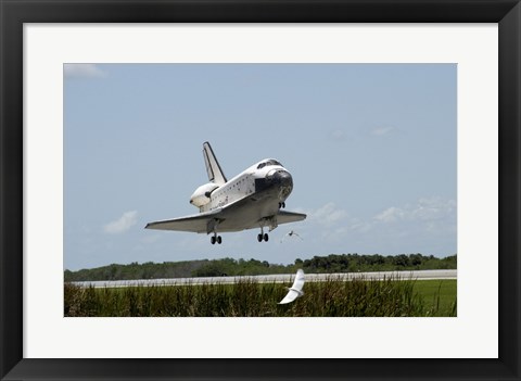 Framed NASA Space Shuttle Atlantis Landing Print