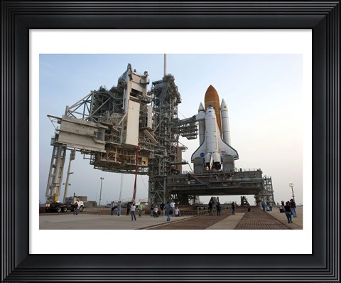 Framed Payload Canister and Atlantis at Pad Print