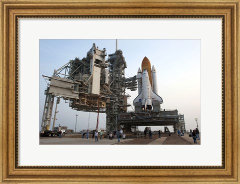 Framed Payload Canister and Atlantis at Pad Print