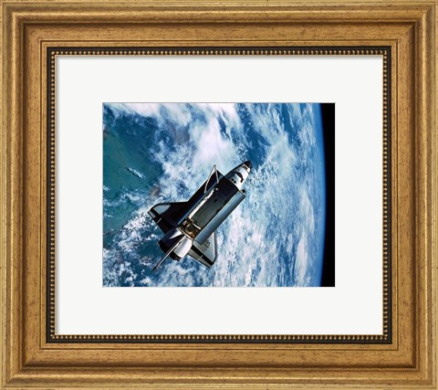 Framed Shuttle Discovery in Space Print