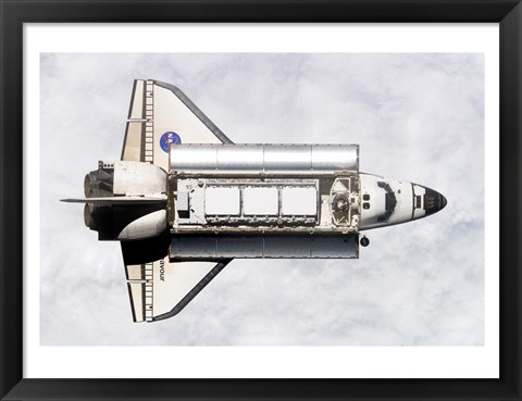 Framed Shuttle Delivers ISS Module Print