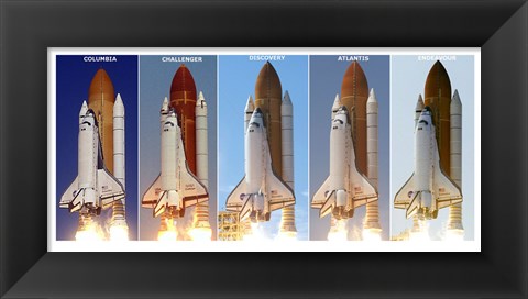 Framed Shuttle Profiles Print