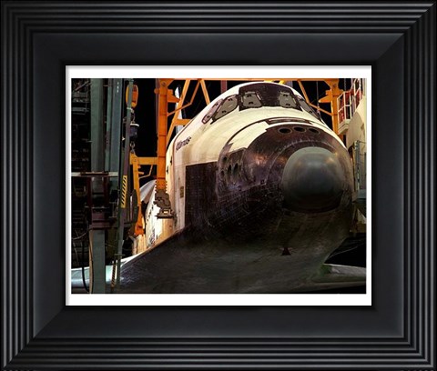 Framed Space Shuttle Atlantis under construction Print