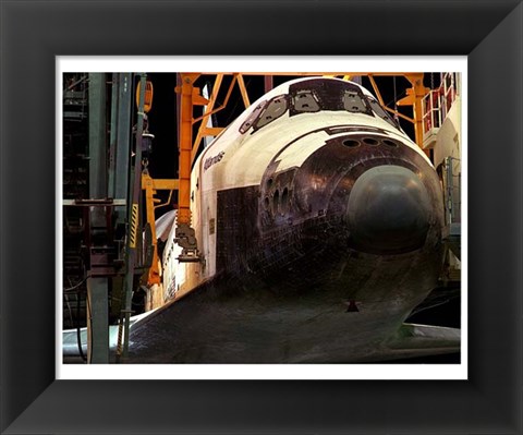 Framed Space Shuttle Atlantis under construction Print