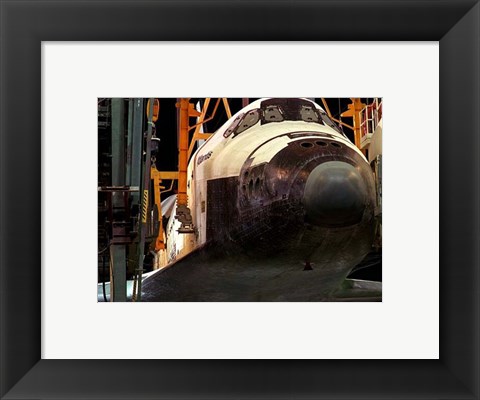 Framed Space Shuttle Atlantis under construction Print