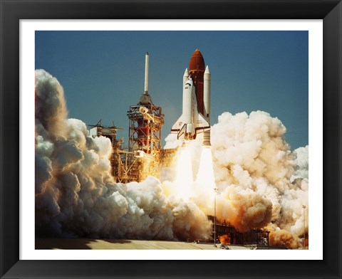 Framed Space Shuttle Challenger Print