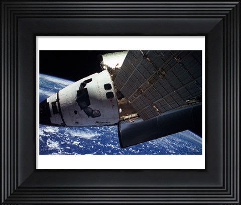 Framed Space Shuttle Atlantis MIR Print