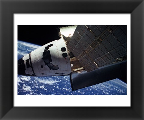 Framed Space Shuttle Atlantis MIR Print