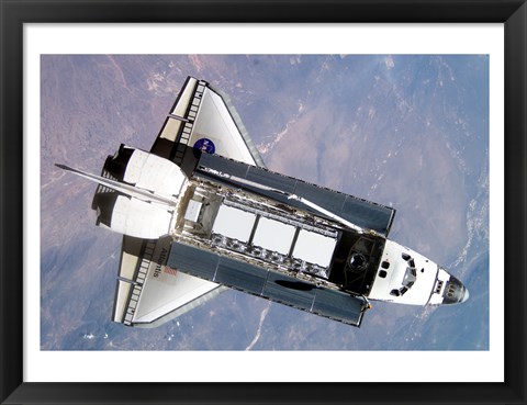 Framed STS-112 Atlantis carrying S1 truss Print