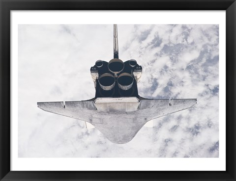 Framed STS132 Atlantis in orbit Print