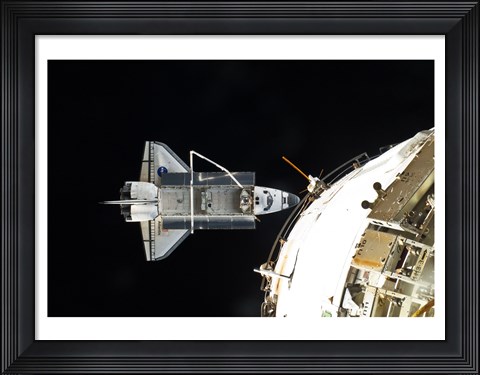 Framed STS132 Atlantis undocking Print