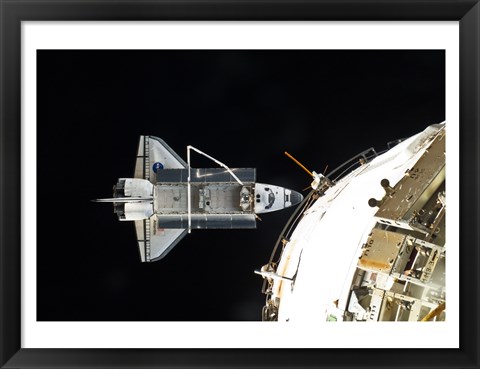 Framed STS132 Atlantis undocking Print