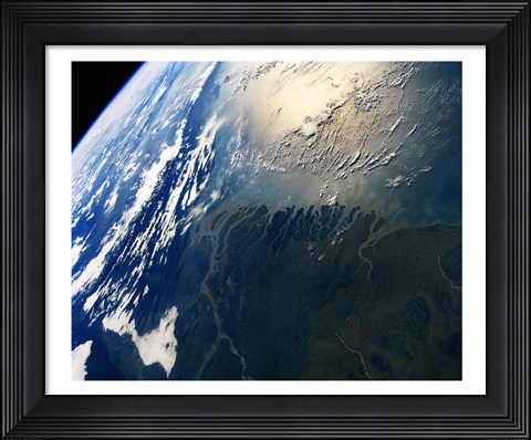 Framed View of earth from atlantis Print