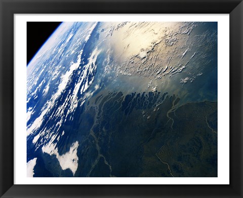 Framed View of earth from atlantis Print