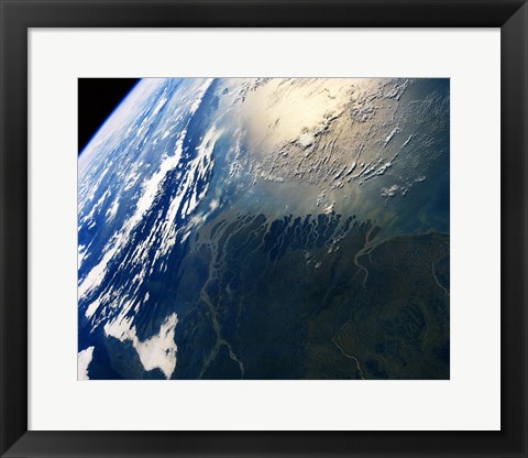 Framed View of earth from atlantis Print