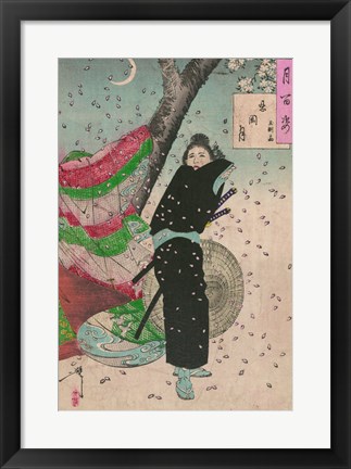 Framed Lady Samurai Print