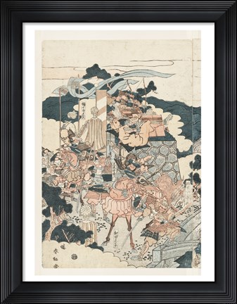 Framed Samurai Battle I Print