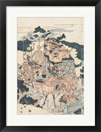 Framed Samurai Battle I Print