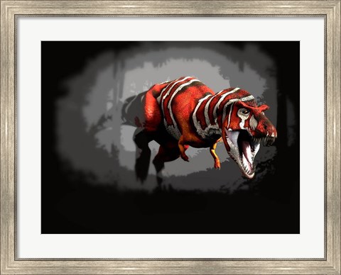 Framed T-rex Red Series Print