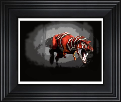 Framed T-rex Red Series Print