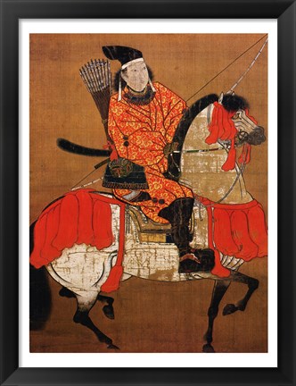 Framed Ashikaga Yoshihisa Samurai Print