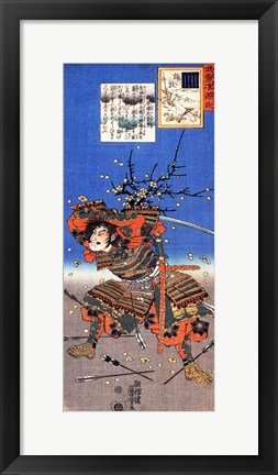 Framed Kajiwara Genda Kagesue for Umegae Print
