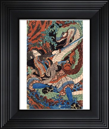 Framed Kuniyoshi Utagawa, Suikoden Series Print