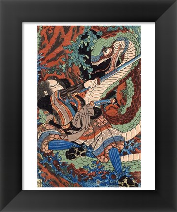 Framed Kuniyoshi Utagawa, Suikoden Series Print