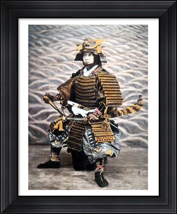 Framed Samurai 1880 Print