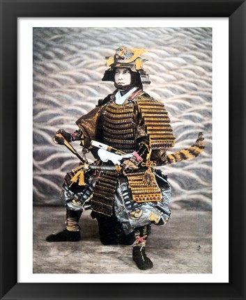 Framed Samurai 1880 Print
