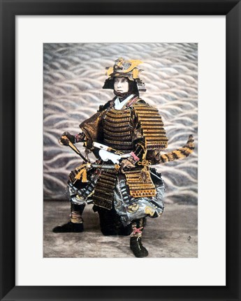 Framed Samurai 1880 Print